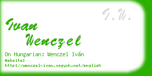 ivan wenczel business card